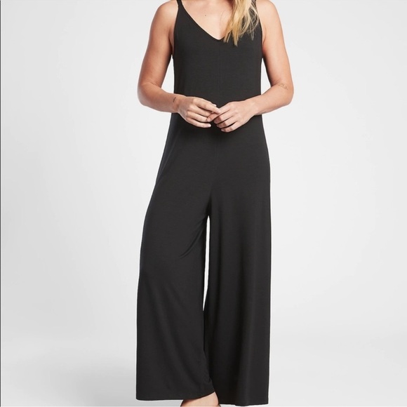H&M Black Jersey Knit Jumpsuit Large - Picture 2 of 11